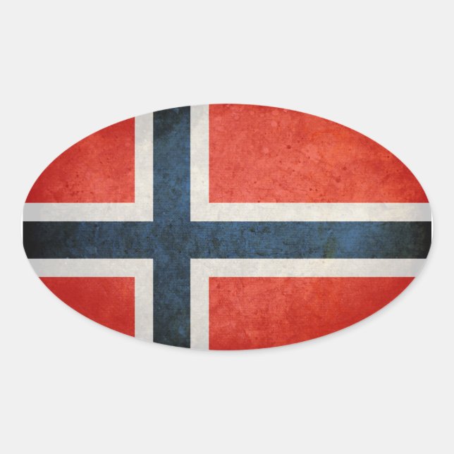 Flag of Norway Oval Sticker (Front)