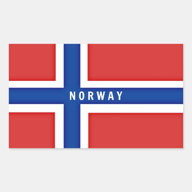 Flag of Norway Rectangular Sticker (Front)