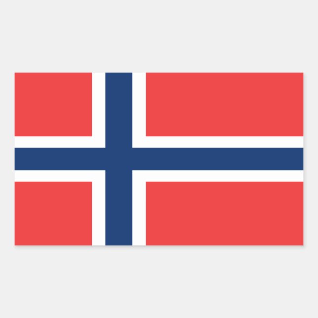 Flag of Norway Rectangular Sticker (Front)