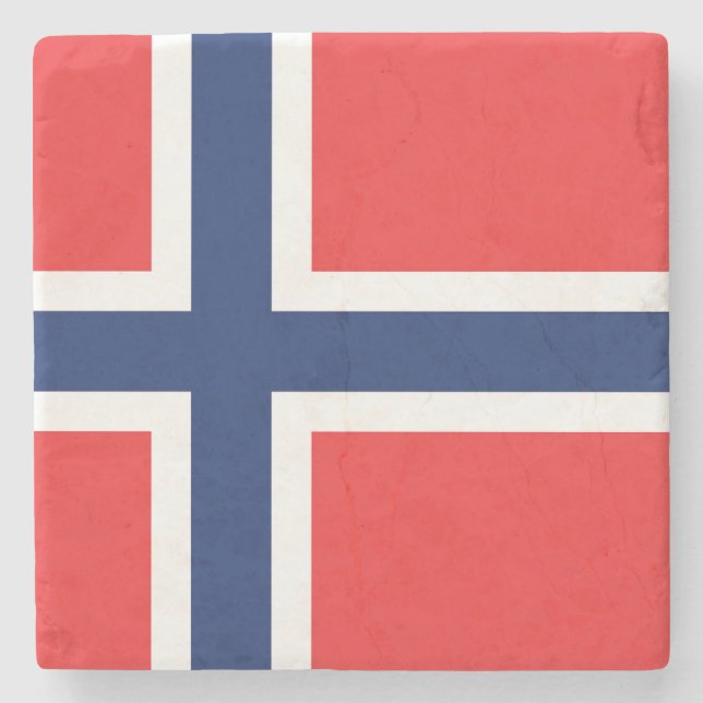 Flag of Norway Stone Coaster (Front)