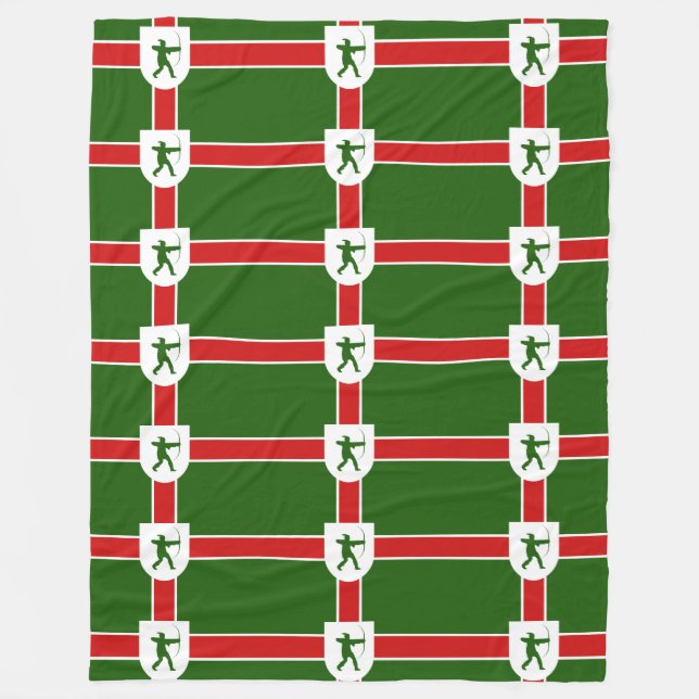 Flag of Nottinghamshire Fleece Blanket (Front)