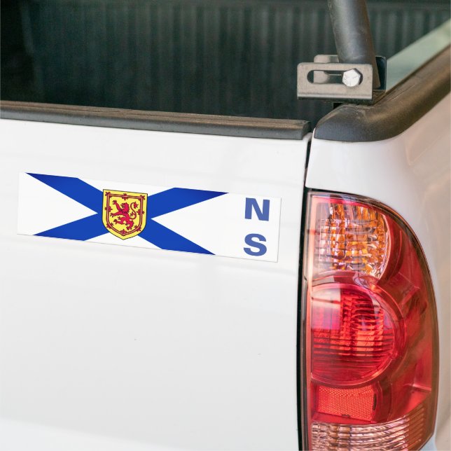 Flag of Nova Scotia, Canada Bumper Sticker (On Truck)