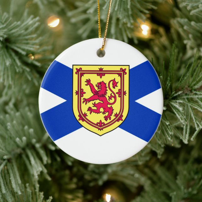 Flag of Nova Scotia, Canada Ceramic Tree Decoration (Tree)