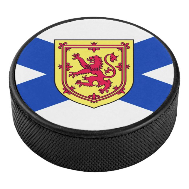 Flag of Nova Scotia, Canada Hockey Puck (3/4)