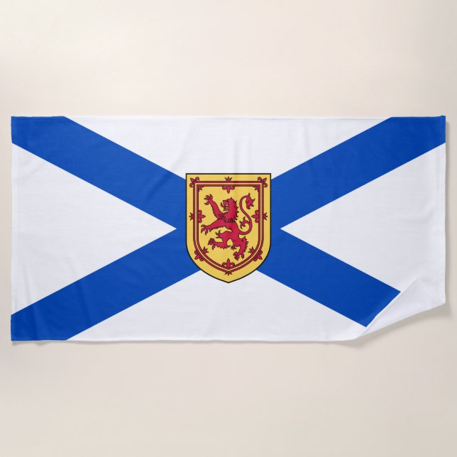 Flag of Nova Scotia (Canadian Province) Beach Towel (Front)