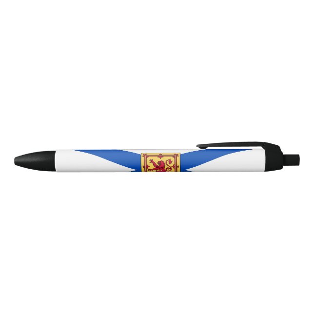 Flag of Nova Scotia (Canadian Province) Black Ink Pen (Top)