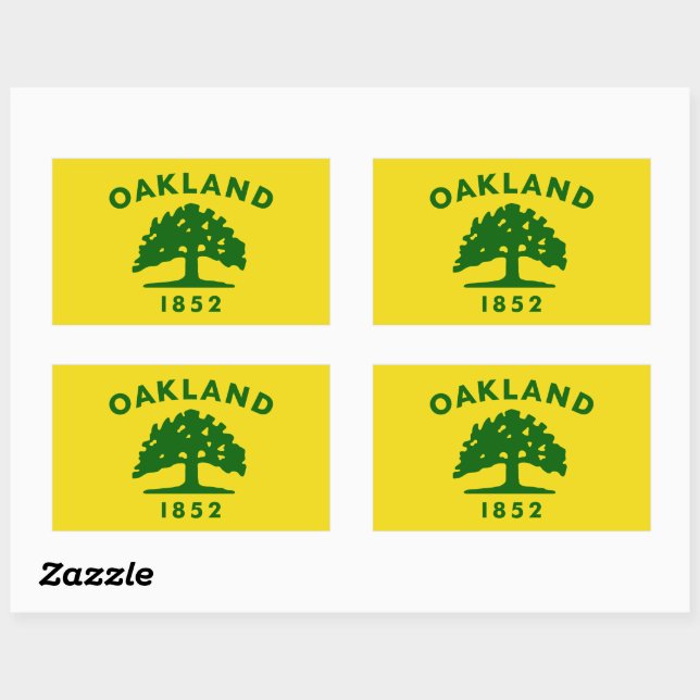 Flag of Oakland, California Rectangular Sticker (Sheet)