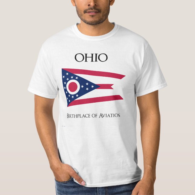Flag of Ohio - United States - Ohioan Flag T-Shirt (Front)