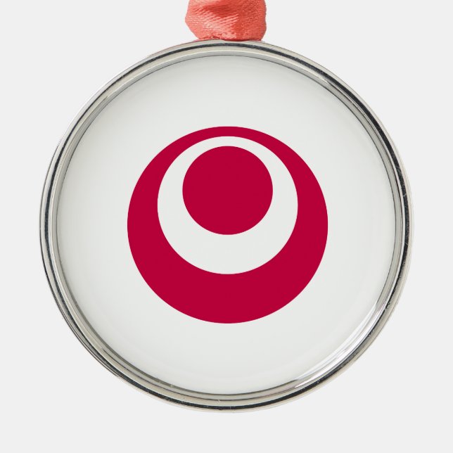 Flag of Okinawa Prefecture, Japan Metal Tree Decoration (Front)