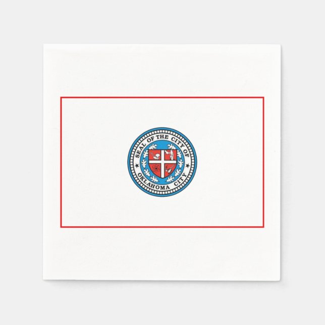 Flag of Oklahoma City (Oklahoma) Napkin (Front)