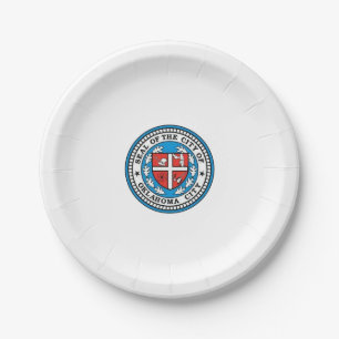 Flag of Oklahoma City (Oklahoma) Paper Plate