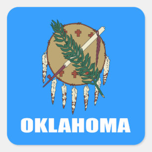 Flag of Oklahoma Square Sticker