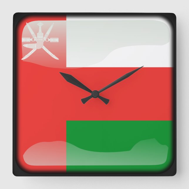 Flag of Oman Square Wall Clock (Front)