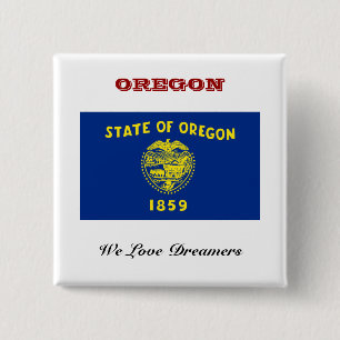 Flag of Oregon 15 Cm Square Badge