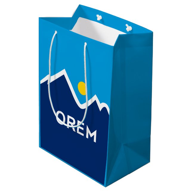 Flag of Orem, Utah Medium Gift Bag (Back Angled)