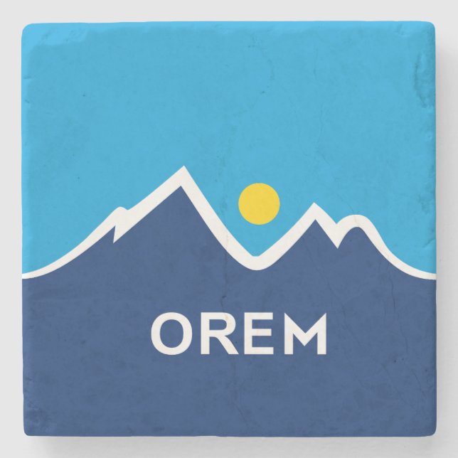 Flag of Orem, Utah Stone Coaster (Front)