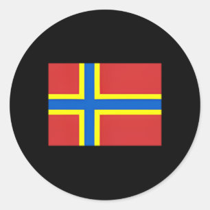 Flag Of Orkney Islands Scotland Scottish Islands Classic Round Sticker