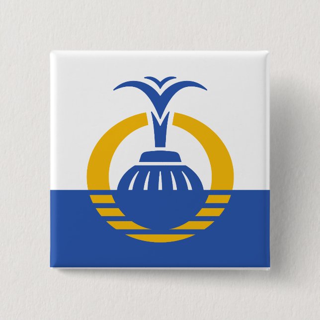  Flag of Orlando, Florida. 15 Cm Square Badge (Front)