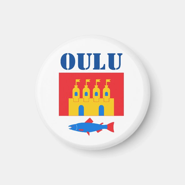 Flag of Oulu, Finland Magnet (Front)