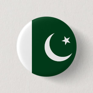Flag of Pakistan 3 Cm Round Badge