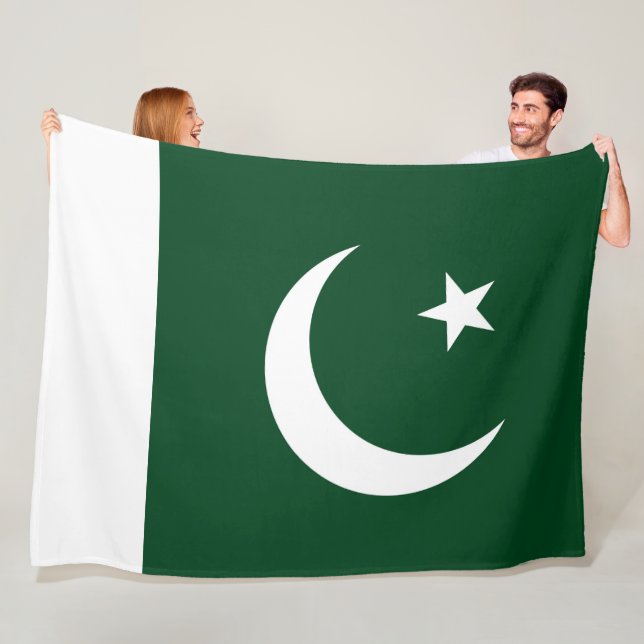 Flag of Pakistan large Fleece Blanket (In Situ)