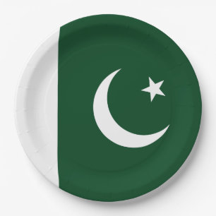 Flag of Pakistan Paper Plate