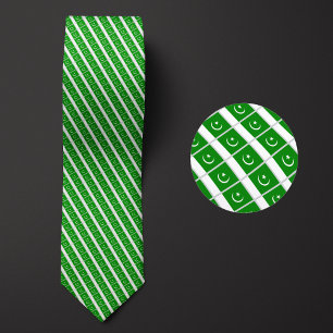 Flag of Pakistan Pattern Tie