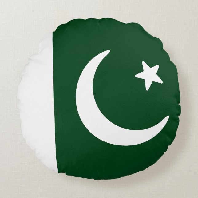 Flag of Pakistan Round Cushion (Front)