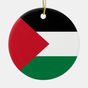 Flag of Palestine Ceramic Tree Decoration