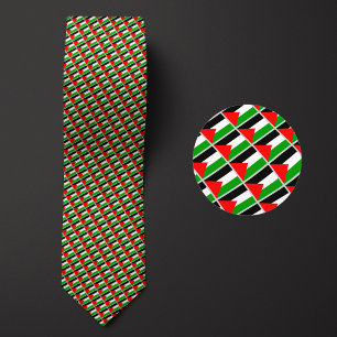 Flag of Palestine Pattern Tie