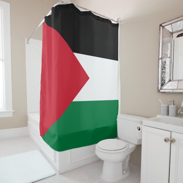 Flag of Palestine Shower Curtain (In Situ)