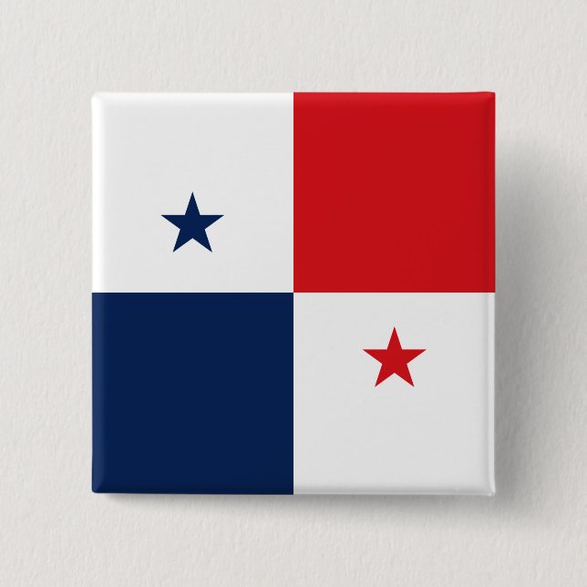 Flag of Panama 15 Cm Square Badge (Front)