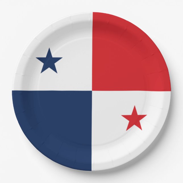 Flag of Panama Paper Plate (Front)