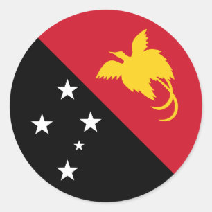 Flag of Papua New Guinea Classic Round Sticker