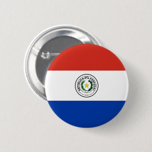 Flag of Paraguay 6 Cm Round Badge