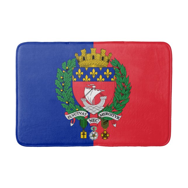 Flag of Paris, France Bath Mat (Front)