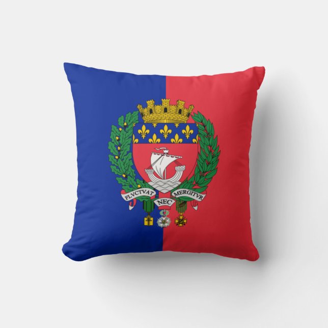 Flag of Paris (France) Cushion (Front)