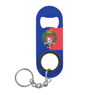 Flag of Paris, France Keychain Bottle Opener