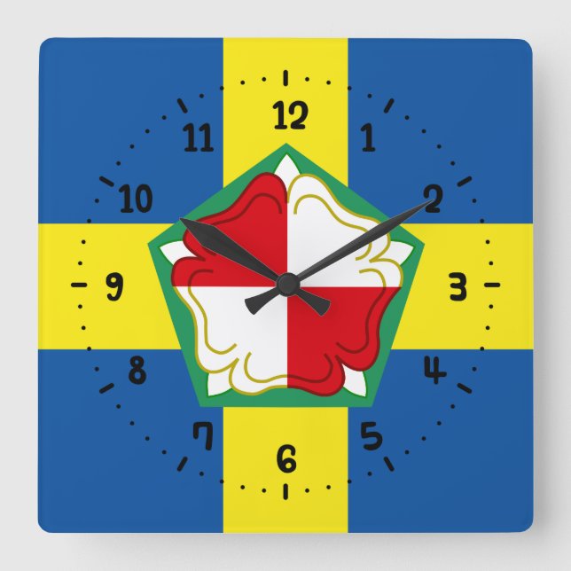Flag of Pembrokeshire Square Wall Clock (Front)
