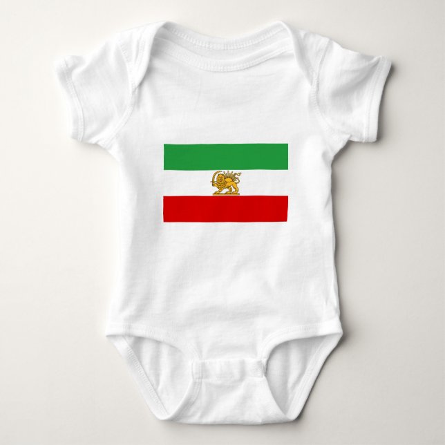 Flag of Persia / Iran (1964-1980) Baby Bodysuit (Front)