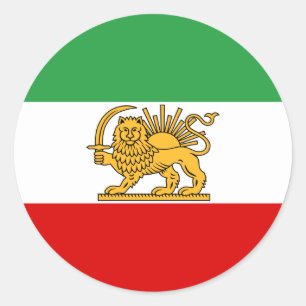 Flag of Persia / Iran (1964-1980) Classic Round Sticker