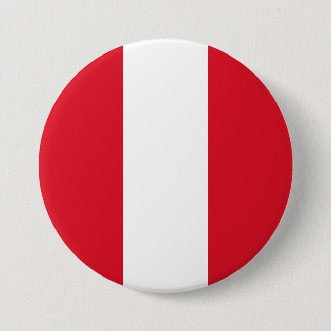 Flag of Peru 7.5 Cm Round Badge (Front)