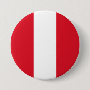 Flag of Peru 7.5 Cm Round Badge
