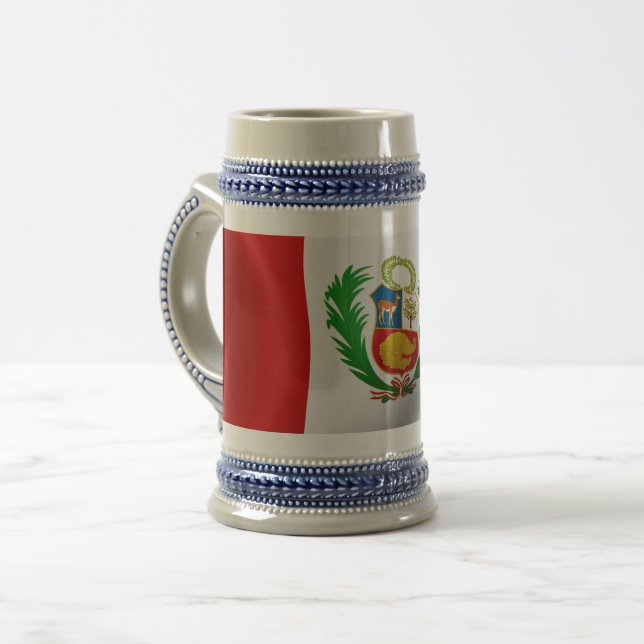 Flag of Peru Beer Stein (Front Left)