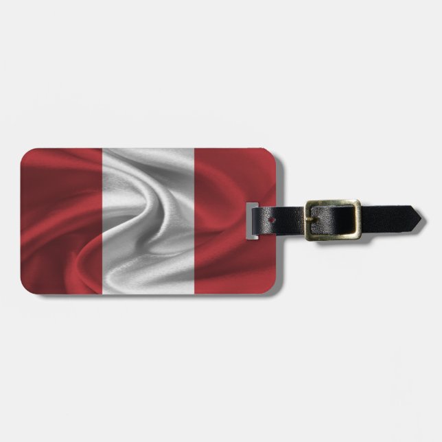 Flag Of Peru Luggage Tag (Front Horizontal)