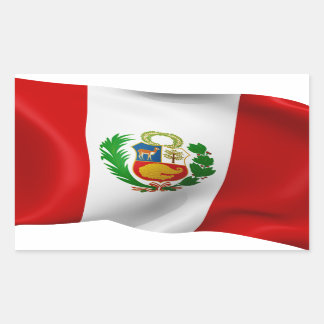 Flag of Peru Rectangular Sticker