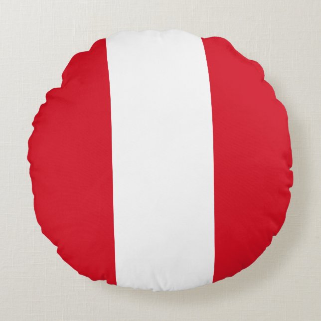 Flag of Peru Round Cushion (Front)