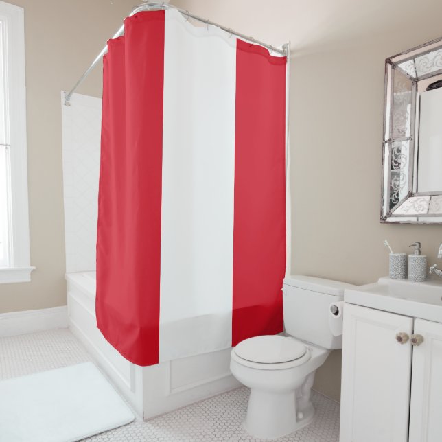 Flag of Peru Shower Curtain (In Situ)