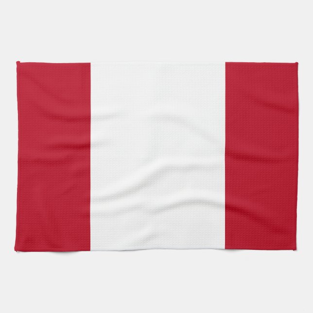 Flag of Peru Tea Towel (Horizontal)