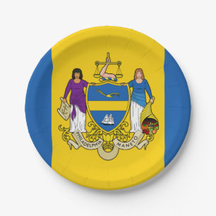 Flag of Philadelphia, Pennsylvania Paper Plate